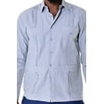 thumbnail image 6 of Bohio Mens Cuban Guayabera Shirt Long Sleeves w/Traditional 4 Pocket, 6 of 16