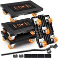 thumbnail image 1 of Furniture Lifter Movers Tool Set 360 Rotation Furniture Dolly Heavy Duty Furniture Movers with 5 Wheels Maximum Load 1200 Lbs for Moving Heavy Furniture Refrigerator Sofa (4 Pack), 1 of 5