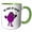 Green/White, variant on 3drose, Funny Cute Raisin Cartoon Character the Voice of Raisin Pun, 15oz Two-tone Red Mug