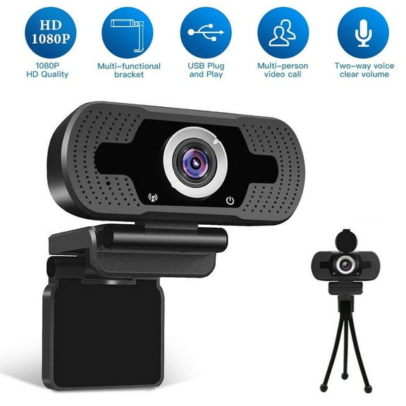 Lizheee Photographer Lighting for Webcast Full 1080P Cam Desktop PC Video Calling Webcam Camera with Microphone