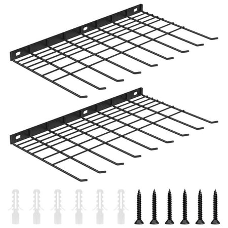 Ikoopy 2Sets 2Pcs Wall Mounted Power Tool Organizer Carbon Steel Garage Tool Storage Rack Rustproof Drill Holder Shelf Hold Up to 35lbs for Workshop Warehouse