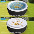 thumbnail image 2 of Inflatable Hot Tub Cover Inflatable Round Lid Handled Hot Tub Cover Outdoor Rain-proof Lid Fold Cover With Insulation B, 2 of 5