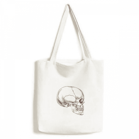 Human l Profile Drawing Tote Canvas Bag Shopping Satchel Casual Handbag