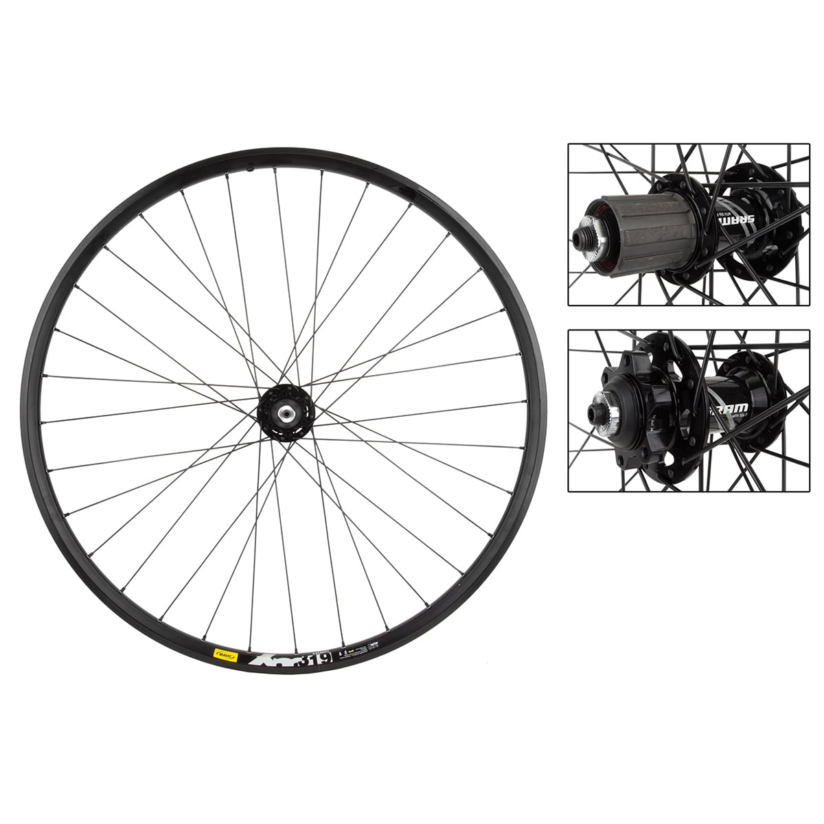 Shimano SLX Centrelock Wheels Handbuilt 29" Mavic XM319 Rims Black Spokes 