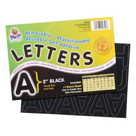 UPC: 0045173516507 | Pacon Self-Adhesive Letters – Black – 159 characters