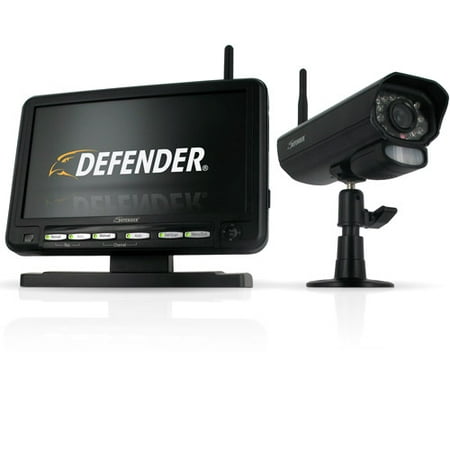 Defender Indoor/Outdoor Digital Wireless DVR Security System with 7" LCD Monitor