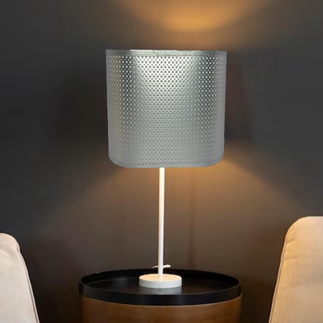 Pantalla de tela para lámpara de noche, Protector decorativo para lámpara de araña, pantalla de luz, pantalla de lámpara de escritorio para mesa y Argén
