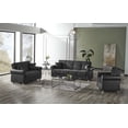 thumbnail image 5 of Ottomanson Convertible Sleeper Loveseat with Hidden Storage, Firm Seating, Black, 5 of 7