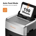 thumbnail image 3 of Bonsaii 150-Sheet Auto Feed Micro-Cut Paper Shredder, 60-Minute Nonstop Heavy Duty Shredder for Office, 6 Gallon Bin, C290-A, 3 of 10
