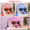 thumbnail image 4 of DAYBETTER LED Grow Lights for Indoor Plants, 4 Heads Clip Grow Light Auto ON/Off with 3/9/12H Timer, with 10 Dimmable Brightness for Indoor Plants, 4 of 7