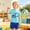 Light Blue, variant on Boys Outfit Sets-Comfy Cotton Fashion Graphic Short Sleeve Top and Shorts Boys Summer Clothes Orange Size 3-4 T