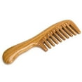 thumbnail image 2 of Onedor Handmade 100% Natural Green Sandalwood Hair Combs - Anti-Static Sandalwood Scent Natural Hair Detangler Wooden Comb (Extra Wide Tooth), 2 of 7