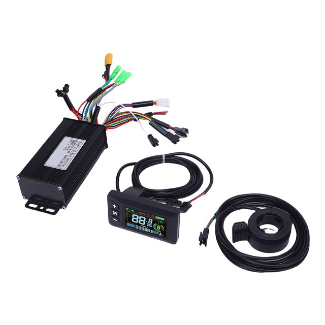 Kit De Controlador De Scooter Eléctrico, Kit De Conversión De Scooter Eléctrico A Prueba De Lluvia ABS De aleación De Aluminio Con Acelerador De Pulgar Para Bicicletas