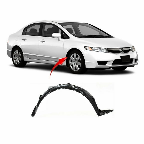DCP Fender Liner Passenger Side Honda Civic Sedan 2006-2011 HO1249134 74101SNAA00