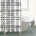 thumbnail image 4 of Rideaux de Douche Modernes à Rayures Verticales Géométriques (3) Réutilisables, Doublure de Douche Décorative en Polyester, Doublures de Rideaux avec Crochets en Plastique 72x72 Pouces, 4 of 4