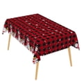 thumbnail image 6 of Duangreer Christmas Rectangle Tablecloth, White Snowman Red Checkered Print Waterproof Wrinkle Resistant Table Cover with for Party Picnic Decor, 60 x 84 Inch, 6 of 6