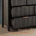 thumbnail image 5 of ARKANTOS Fluted 7-Drawer Double Dresser for Bedroom, Charcoal Oak Finish, 5 of 9
