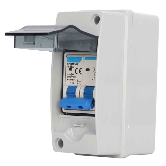 Interruptor De Desconexión De CC, Interruptor De Desconexión Impermeable De 25 A CC Protector Fácil De Instalar 1000 V Para Fuera De La Red