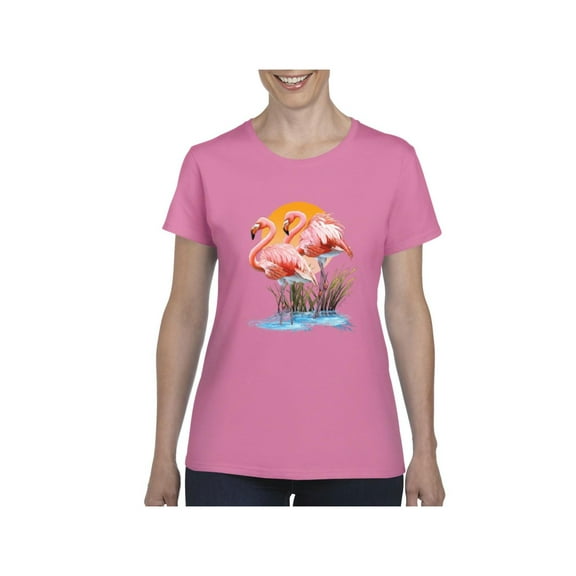 Women's T-Shirt Short Sleeve - Flamingo