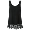 thumbnail image 3 of DYMADE Women Rose Print Lace Dark Scoop Neck Patchwork Vest, 3 of 4