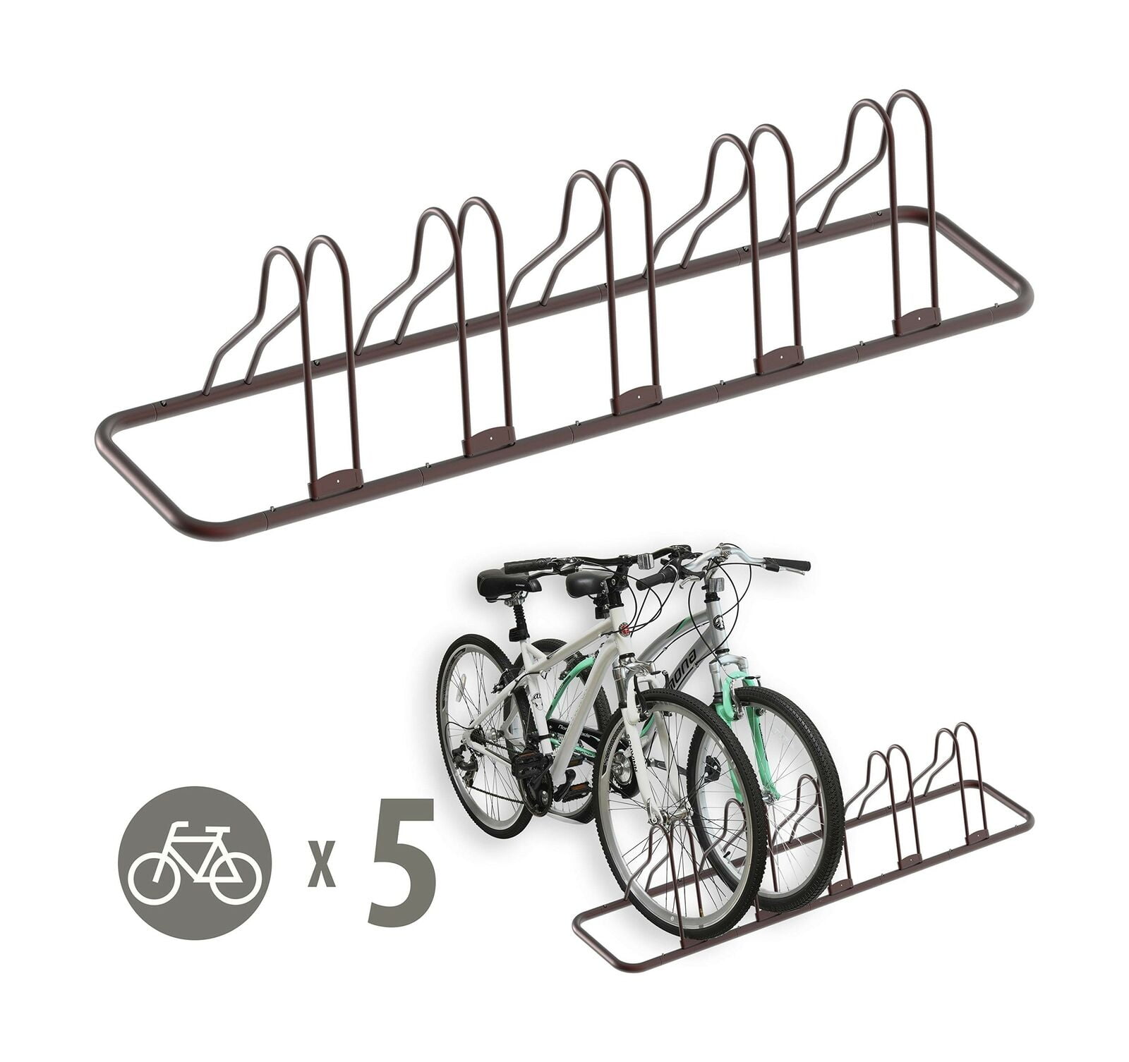 Simple houseware 5 bike bicycle floor parking adjustable storage stand Outlet