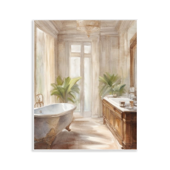 Stupell Industries Serenity Bath Bathroom Painting Wall Plaque Art design by Kim Allen, 14 x 11