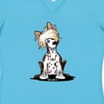 thumbnail image 4 of Inktastic Chinese Crested Women's V-Neck T-Shirt, 4 of 5
