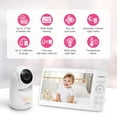 thumbnail image 2 of 7" Baby Monitor with IPS Screen, Pan Tilt Zoom Camera, No WiFi Video Baby Monitor with Camera and Audio, Multi-Color Night Light, 2-Way Talk, Lullabies, Advanced HQ Max, 2 of 4