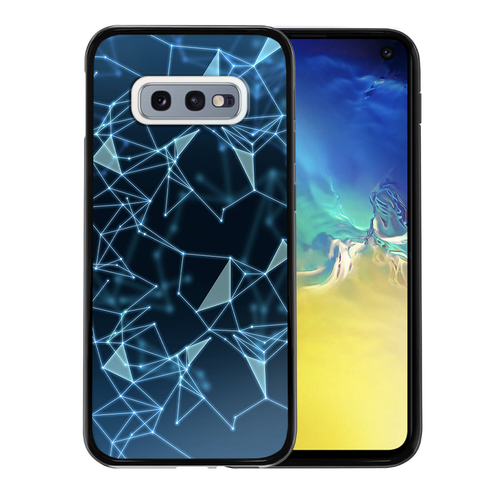 FINCIBO Soft TPU Black Case Slim Cover for Samsung Galaxy S10E G970 5.8" (NOT FIT Samsung Galaxy S10 6.1 inch, S10+ / S10 Plus 6.4 inch), Blue Connection - image 2 of 7