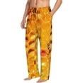 thumbnail image 2 of Disketp Bees On Hive Honeycomb Men'S Pajama Pants - Ultra Soft Fleece Sleep And Lounge Pants (Size: S-Xxl), 2 of 9