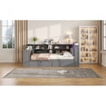 thumbnail image 4 of Platform Bed with Storage Shelves and Charging Station, Full Size, 4 of 21