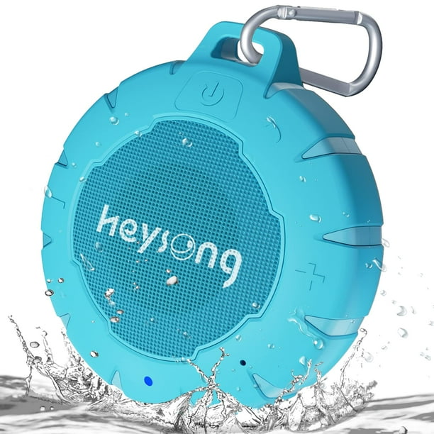 HEYSONG Altavoz de ducha impermeable, altavoz portátil duradero y ligero con sonido HD, emparejamiento estéreo, altavoz inalámbrico al aire libre para piscina, playa, senderismo, kayak, regalo para ho