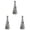 Silver*3, variant on Wire Twister Tool for Drill, Hex Shank Cable Wire Twisting Tool Wire Twister Wire Connector, Electrical Durable Power Drill Attachment for Fast and Easy Wire Twisting