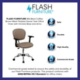 thumbnail image 2 of Scranton & Co Modern Mesh Fabric Mid-Back Office Chair with Arms in Coffee Brown, 2 of 6