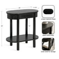 thumbnail image 6 of Kate and Laurel Koji Modern Tiered Rectangular Side Table, 22 x 12 x 24, Black, Transitional Two-Tier Wood Capsule End Table with Storage for Use as Bedroom Accent or Indoor Plant Stand, 6 of 10