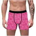 thumbnail image 2 of Jinhomg Valentine'S Day Mens Trunks Love Heart Print Boxer Briefs Valentines Love Heart Boxers Underwear Comfort Soft Brief Gift for Husband, 2 of 8