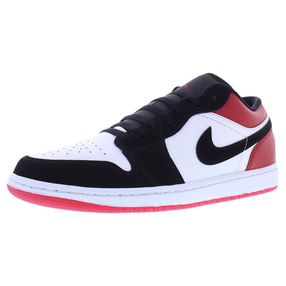 Nike Air Jordan 1 Low SE Leather Mens Shoes Size 10.5, Color: White/Black/Varsity Red