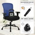 thumbnail image 6 of CL.HPAHKL Office Chair Ergonomic Desk Chair, 400lbs Big and Tall Mesh Chair, Computer Chair with Adjustable Arms & Seat Height, Rolling Swivel PC Chair for Home Office, Blue, 6 of 7
