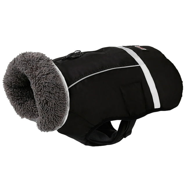 ZheElen Outdoor Windproof Snow Suit For Dogs Pet Elements While Play In Snow Suitable For Most Dogs Warm Black S