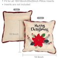 thumbnail image 2 of Fundas de cojines de Navidad, 18 "x 18" Juego de 2 Fundas de almohadas decorativas de lino con patrón navideño estereoscópico para sofá cama con cremallera oculta JAMW Sencillez, 2 of 5