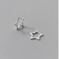thumbnail image 6 of Small Star Hoop Earrings forWomen Heart Hoop Earrings Lightweight Earrings 18k Silver Plated Stainless Steel Star Earrings For Christmas Jewelry Gift, 6 of 8