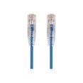 thumbnail image 1 of Monoprice SlimRun - Patch cable - RJ-45 (M) to RJ-45 (M) - 6 in - UTP - CAT 6a - snagless, stranded - blue (pack of 10), 1 of 2