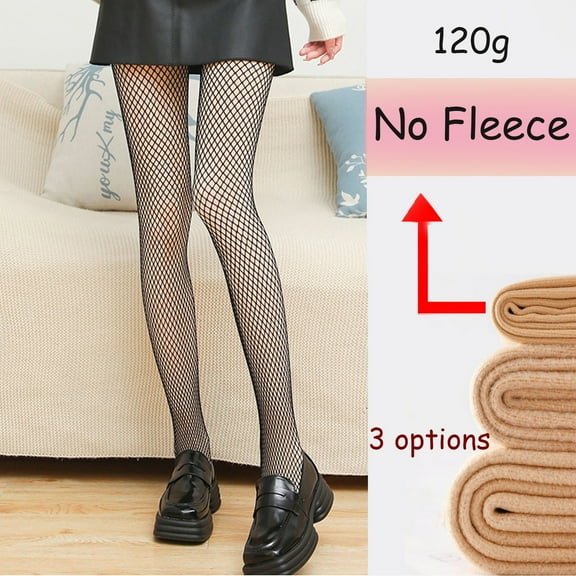 Double Fabric Black Fishnet Stockings For Women Fish Net Women Tights Fishnet Tights Ladies One Size Fit All 120g Fishnet Stockings for Women Opaque Stockings for Women Semi Sheer Tights for Women