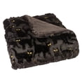 thumbnail image 2 of Black Cat Embroidered Faux Fur Throw Blanket, Cozy Warm Fall Halloween Decorative Comfort Lightweight Blanket for Couch Sofa Bedroom, Ideal Seasonal Gift Home Decorative Accent, 2 of 15