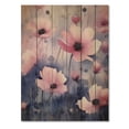 thumbnail image 3 of Designart "Pink Blue Wilflowers Blossoming Meadow" Floral Print on Natural Pine Wood, 3 of 5