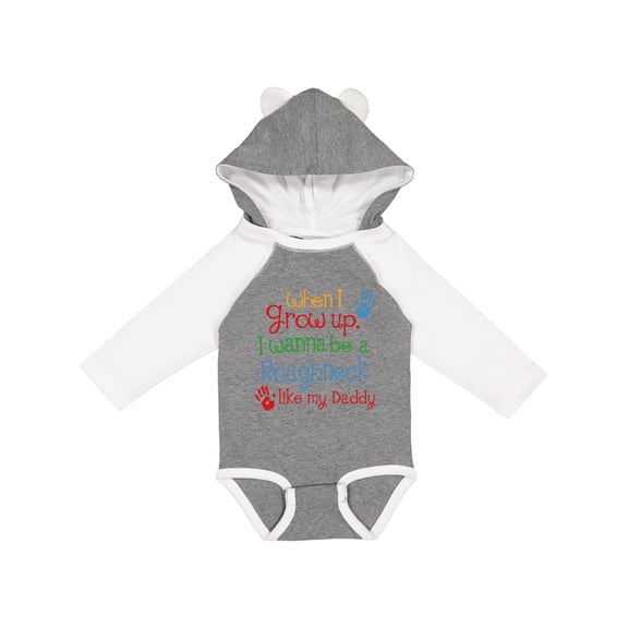 Inktastic Future Oil Rig Roughneck Like Daddy Boys Long Sleeve Baby Bodysuit