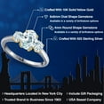 thumbnail image 2 of Gem Stone King 925 Silver and 10K Yellow Gold Sky Blue Aquamarine Engagement Ring for Women | 1.70 Cttw | Oval 8X6MM | Gemstone March Birthstone | Size 8, 2 of 6