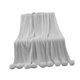 thumbnail image 3 of Manta de punto acogedora con borlas, regalo suave, 39,37 x 41,34 pulgadas Gris, 3 of 9