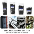 thumbnail image 4 of Self-Locking Nylon Cable Ties - Black, Assorted Sizes 4/6/8/10 inch, 400PCS Bulk Pack for Secure Wire Management, 4 of 7