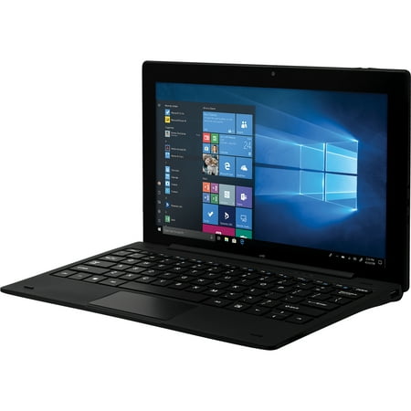 EVOO 11.6&quot; Windows Tablet with Keyboard, Full HD, Intel Processor, Quad Core, 32GB Storage, Micro HDMI, Dual Cameras, Windows 10 Home, Black